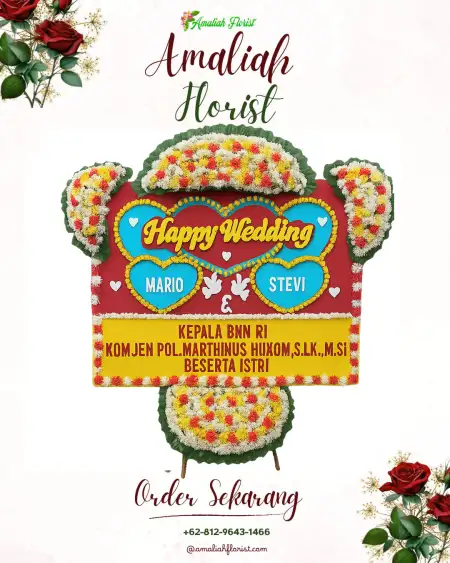 Papan Bunga Pernikahan Progowati
